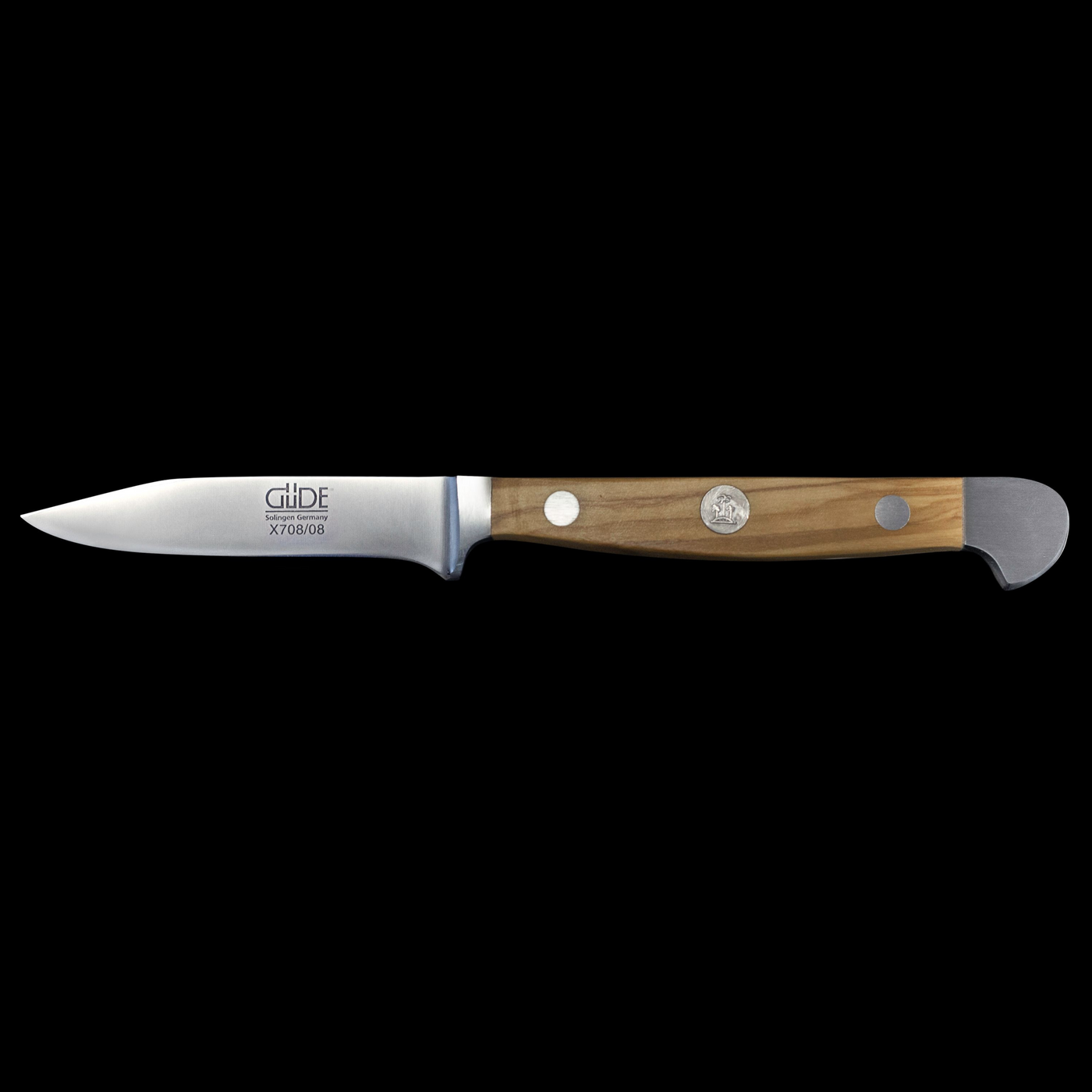 Gude Alpha Olive Utility Knife With Olivewood Handle, 3-in - Kitchen Universe