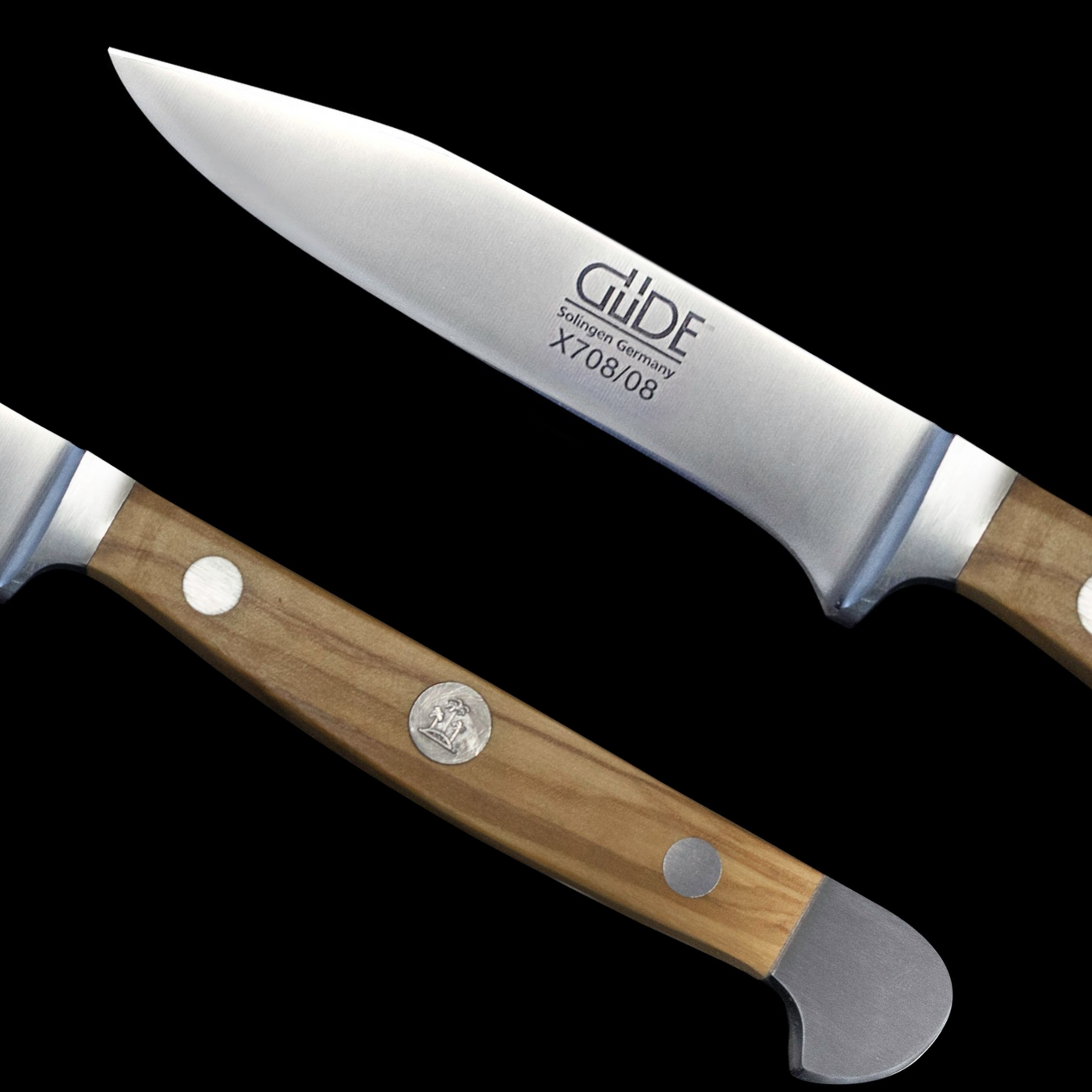 Gude Alpha Olive Utility Knife With Olivewood Handle, 3-in - Kitchen Universe