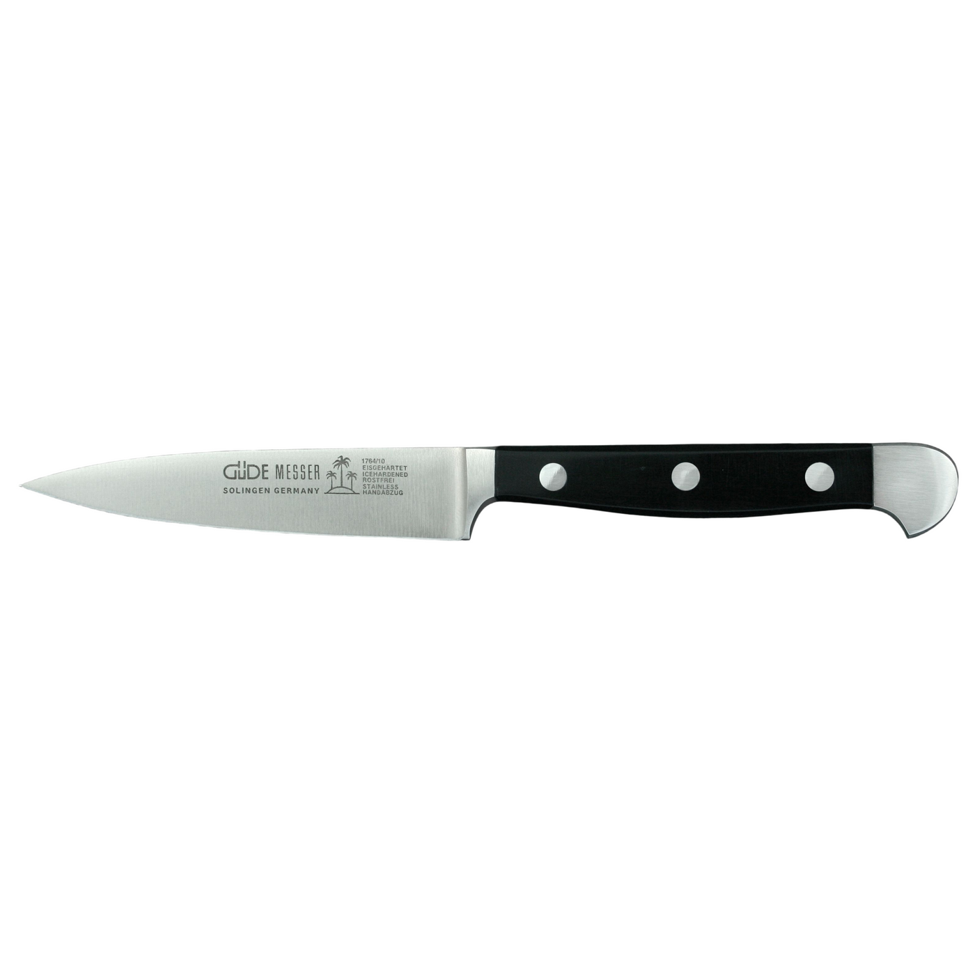Gude Alpha Paring Knife With Black Hostaform Handle, 4-in. - Kitchen Universe