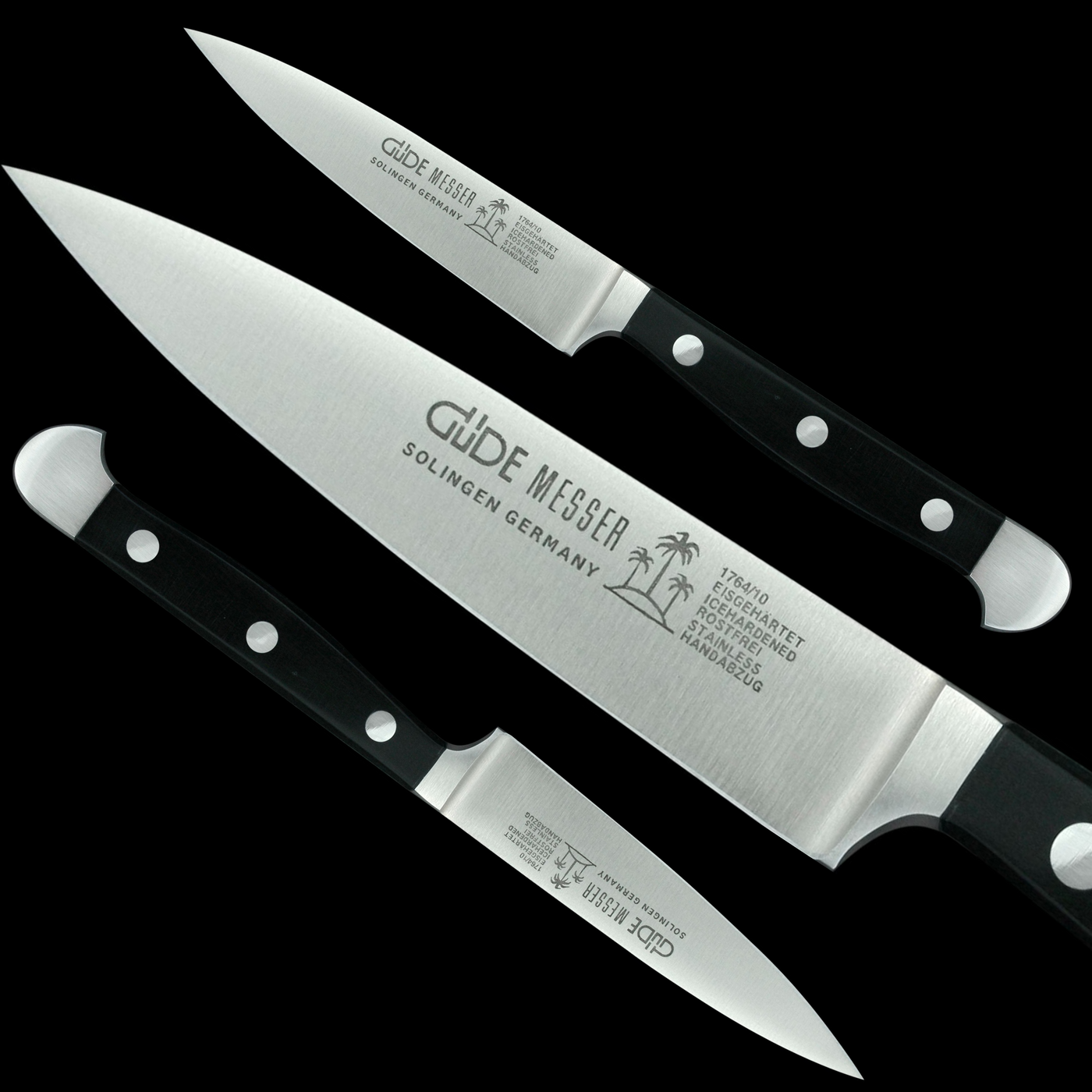 Gude Alpha Paring Knife With Black Hostaform Handle, 4-in. - Kitchen Universe