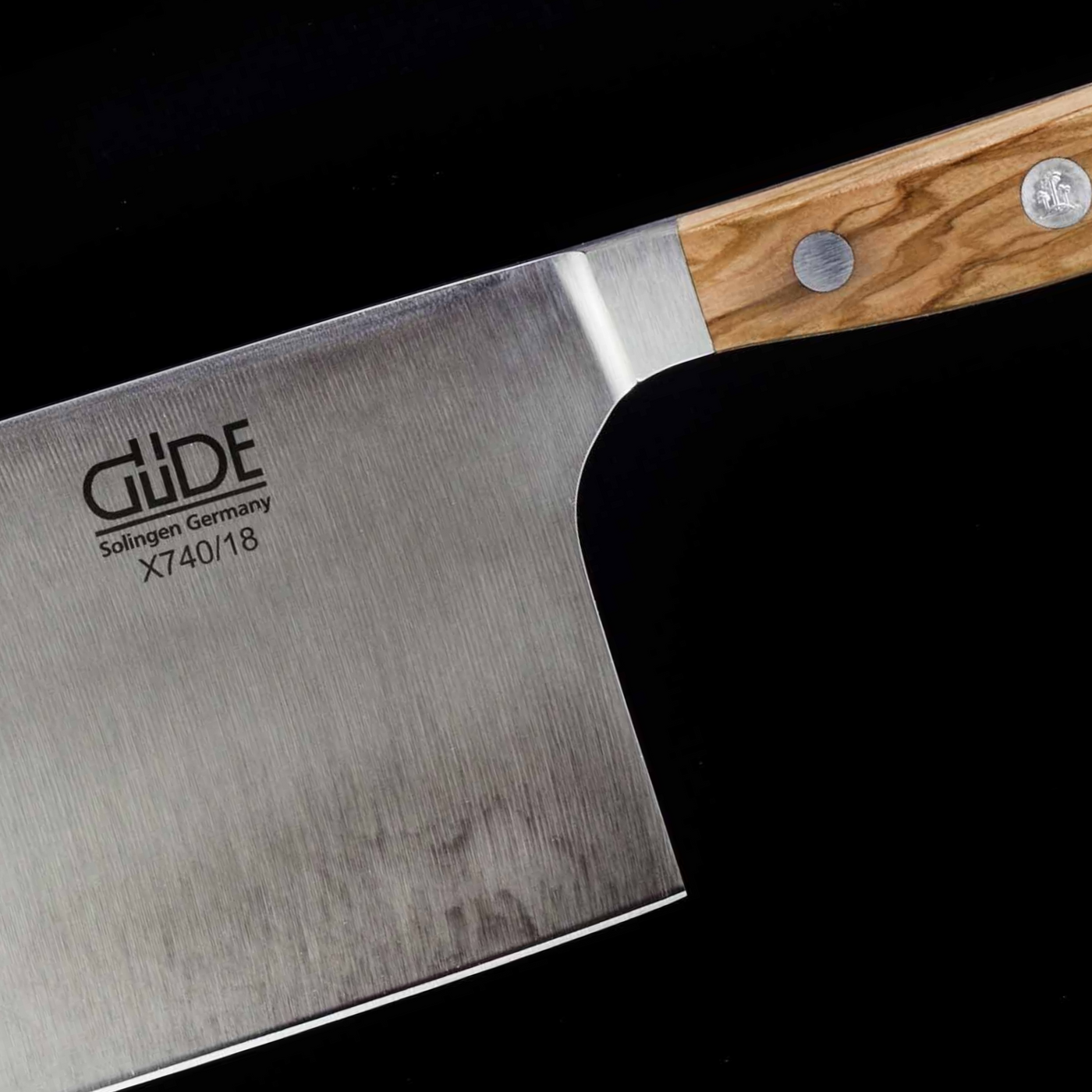 Gude Alpha Cleaver Knife With Olivewood Handle, 7-In - Kitchen Universe