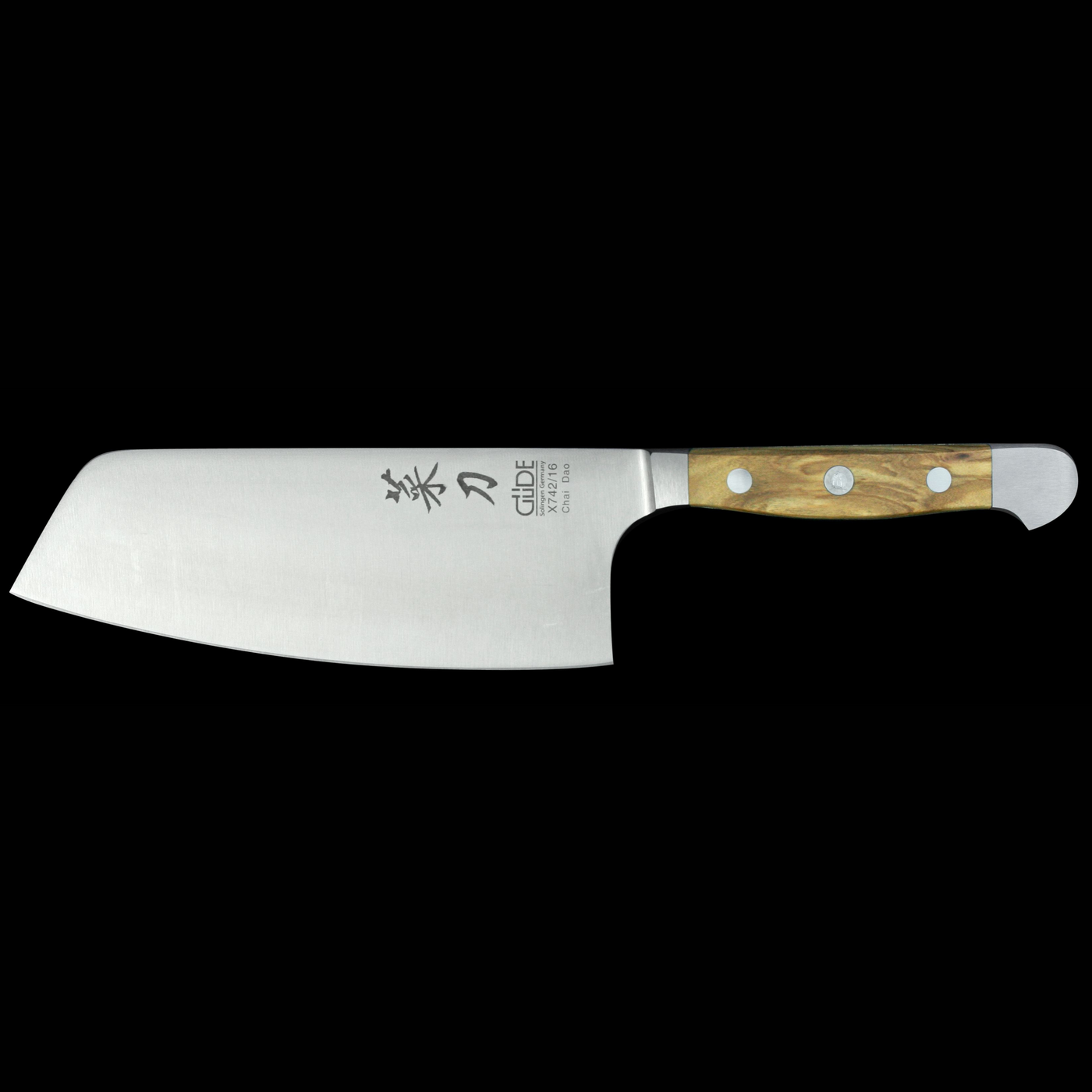 Gude Alpha Olive Chinese Chef's Knife With Olivewood Handle, 6-in - Kitchen Universe