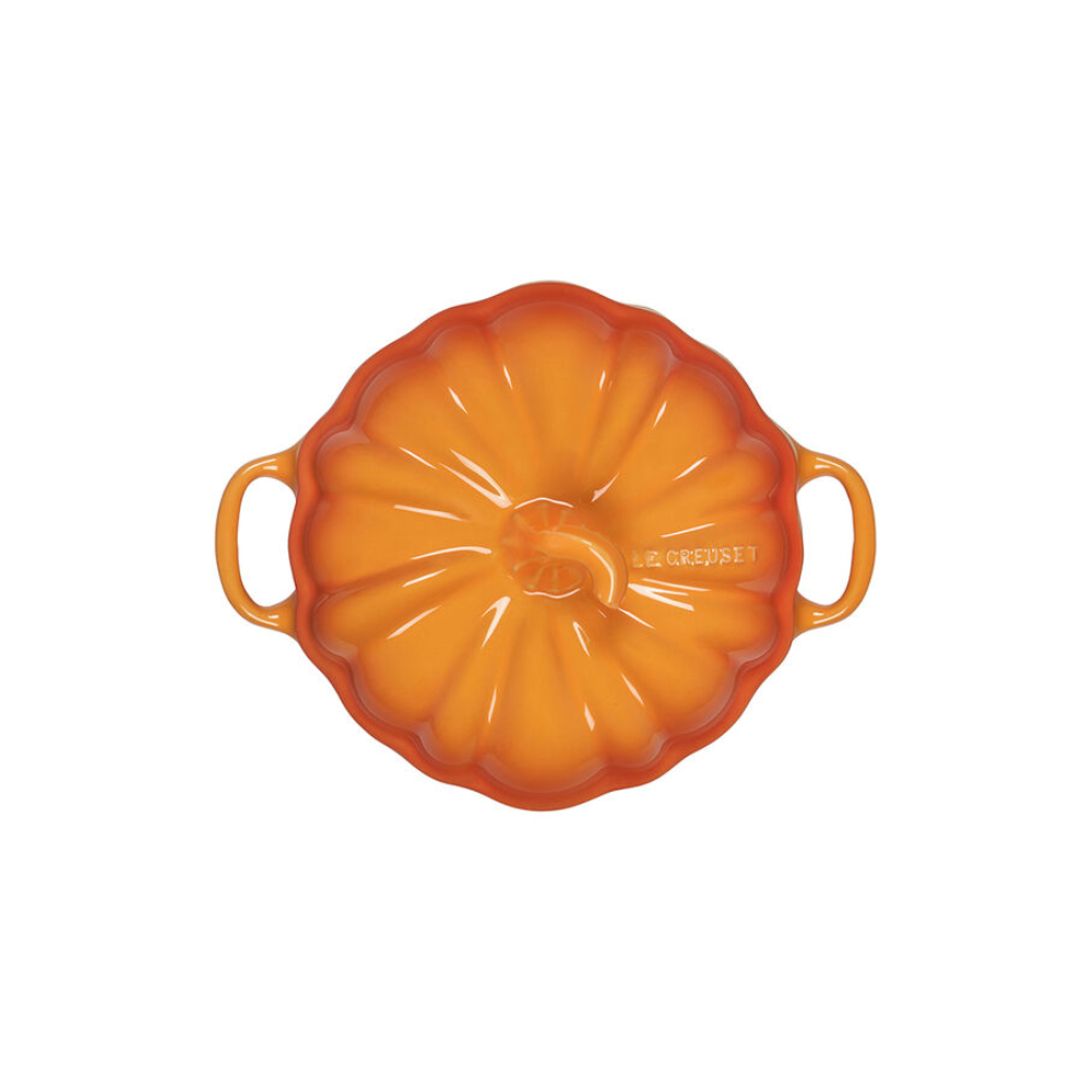 Le Creuset Figural Pumpkin Mini Cocotte, 13 fl. oz, Persimmon - Kitchen Universe
