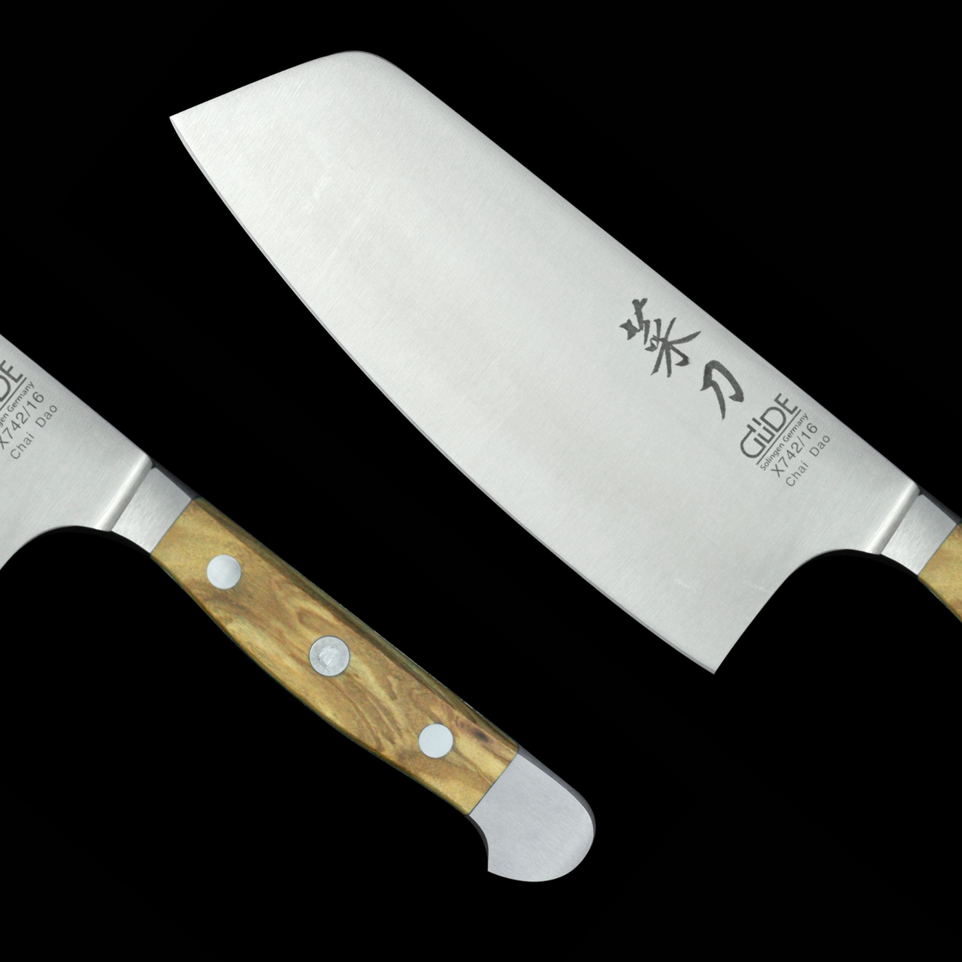 Gude Alpha Olive Chinese Chef's Knife With Olivewood Handle, 6-in - Kitchen Universe