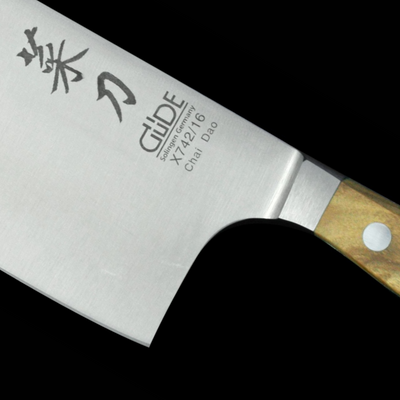 Gude Alpha Olive Chinese Chef's Knife With Olivewood Handle, 6-in - Kitchen Universe