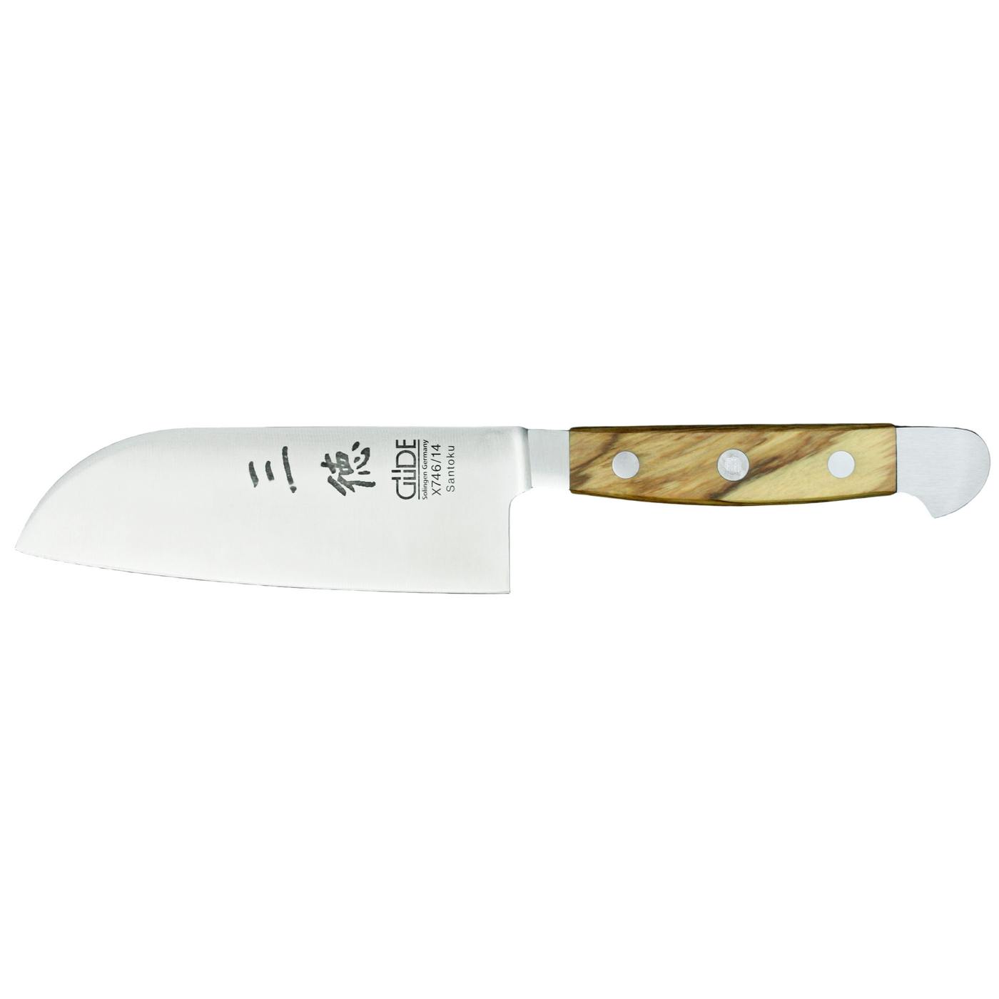 Gude Alpha Olive Santoku Knife With Olivewood Handle, 5-in. - Kitchen Universe