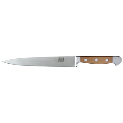 Gude Alpha Pear Series Forged Double Bolster Carving Knife With Luxury Pear Wood Handle, 8-in - Kitchen Universe