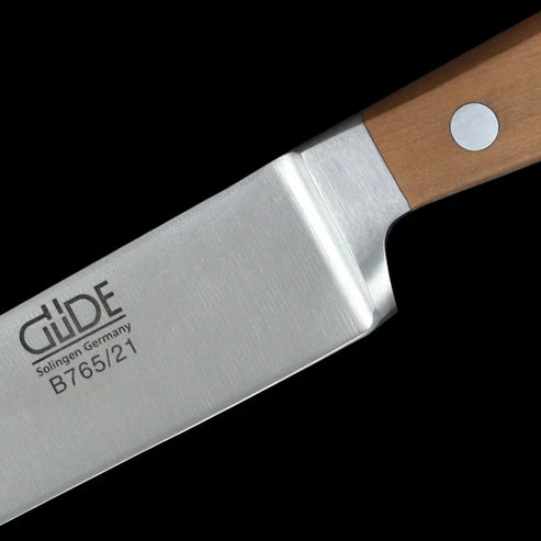 Gude Alpha Pear Series Forged Double Bolster Carving Knife With Luxury Pear Wood Handle, 8-in - Kitchen Universe