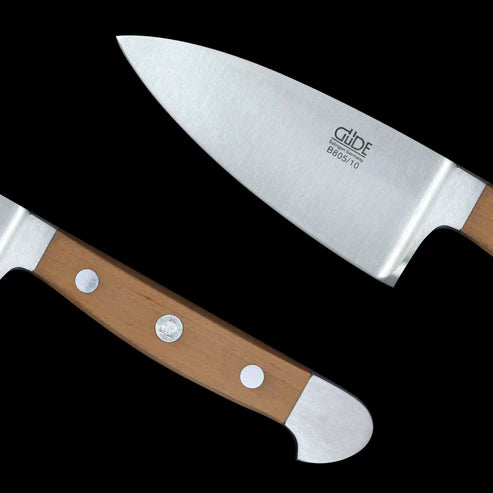 Gude Alpha Pear Series Forged Double Bolster Hard Cheese Knife With Luxury Pear Wood Handle, 3-in - Kitchen Universe