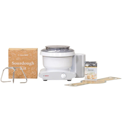 Bosch Machine 6.5 Qt. Universal Plus Mixer With Sourdough Bundle, White - Kitchen Universe