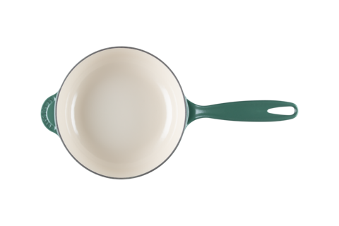 Le Creuset Enameled Cast Iron Holly Collection Traditional Saucier with Lid, 2.25-Quart - Kitchen Universe