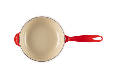 Le Creuset Enameled Cast Iron Holly Collection Traditional Saucier with Lid, 2.25-Quart - Kitchen Universe