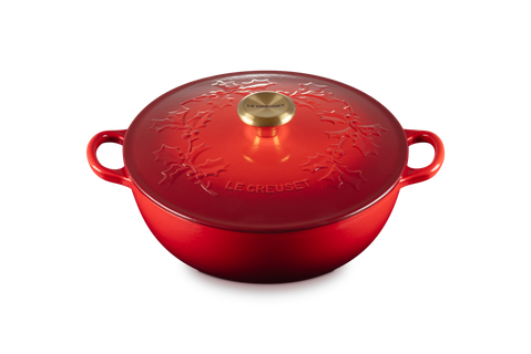 Le Creuset Enameled Cast Iron Holly Collection Traditional Chef's Oven with Lid, 4.5-Quart - Kitchen Universe