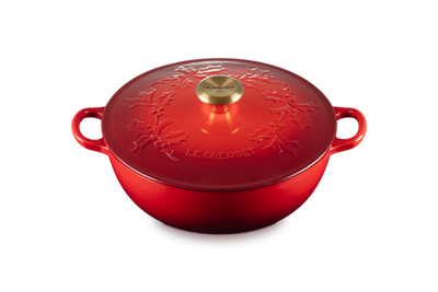 Le Creuset Enameled Cast Iron Holly Collection Traditional Chef's Oven with Lid, 4.5-Quart - Kitchen Universe