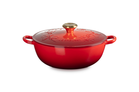 Le Creuset Enameled Cast Iron Holly Collection Traditional Chef's Oven with Lid, 4.5-Quart - Kitchen Universe
