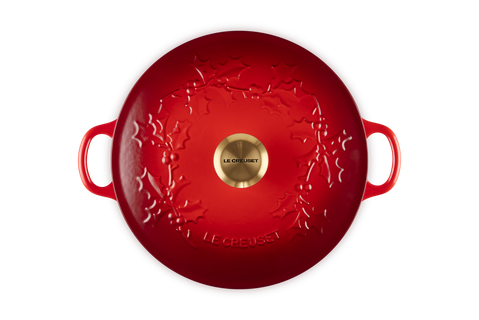 Le Creuset Enameled Cast Iron Holly Collection Traditional Chef's Oven with Lid, 4.5-Quart - Kitchen Universe
