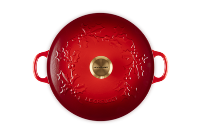 Le Creuset Enameled Cast Iron Holly Collection Traditional Chef's Oven with Lid, 4.5-Quart - Kitchen Universe
