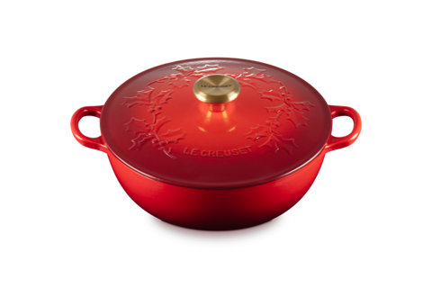 Le Creuset Enameled Cast Iron Holly Collection Traditional Chef's Oven with Lid, 4.5-Quart - Kitchen Universe