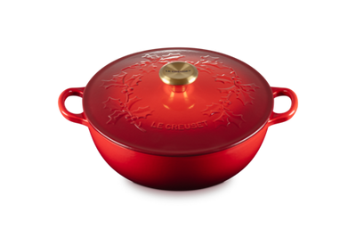 Le Creuset Enameled Cast Iron Holly Collection Traditional Chef's Oven with Lid, 4.5-Quart - Kitchen Universe