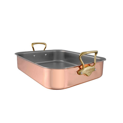 Mauviel M'heritage M200B Copper Roasting Pan Bronze Handles 9.8 X 8.6-in - Kitchen Universe