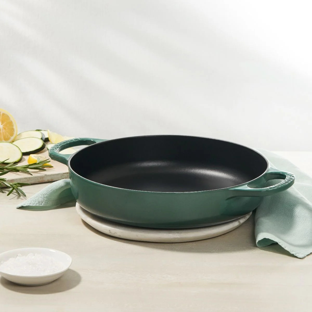Le Creuset Signature Enameled Cast Iron Everyday Pan, 11-Inches, Artichaut - Kitchen Universe