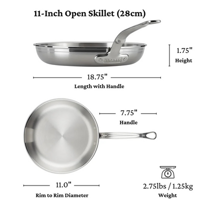 Hestan ProBond Professional Clad Stainless Steel Skillet, 11-in