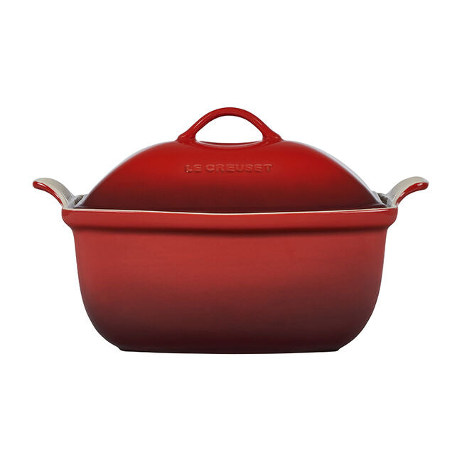 Le Creuset Heritage Covered Rectangular Baker 4.5-Quart, Cerise - Kitchen Universe