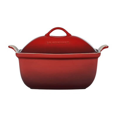 Le Creuset Heritage Covered Rectangular Baker 4.5-Quart, Cerise - Kitchen Universe