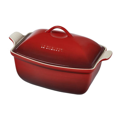 Le Creuset Heritage Covered Rectangular Baker 4.5-Quart, Cerise - Kitchen Universe