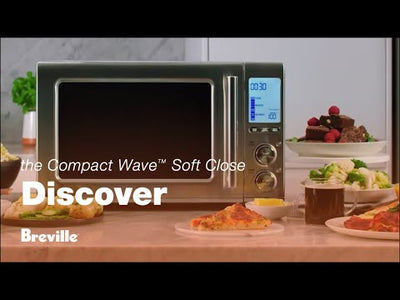 Breville Brushed Stainless Steel Compact Wave Soft Close Microwave