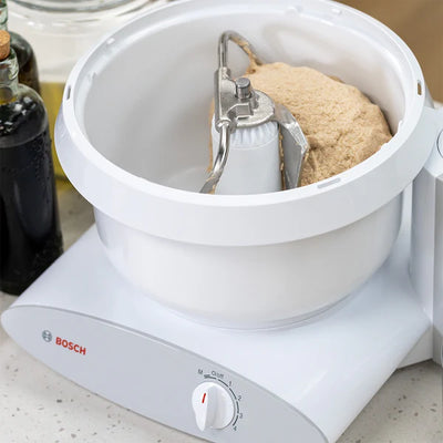 Bosch Machine 6.5 Qt. Universal Plus Mixer With Sourdough Bundle, White