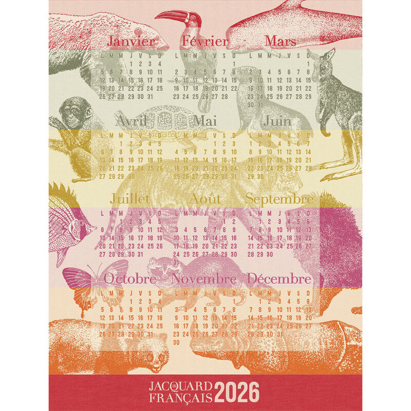 Le Jacquard Francais 2026 Calendar Tea Towel