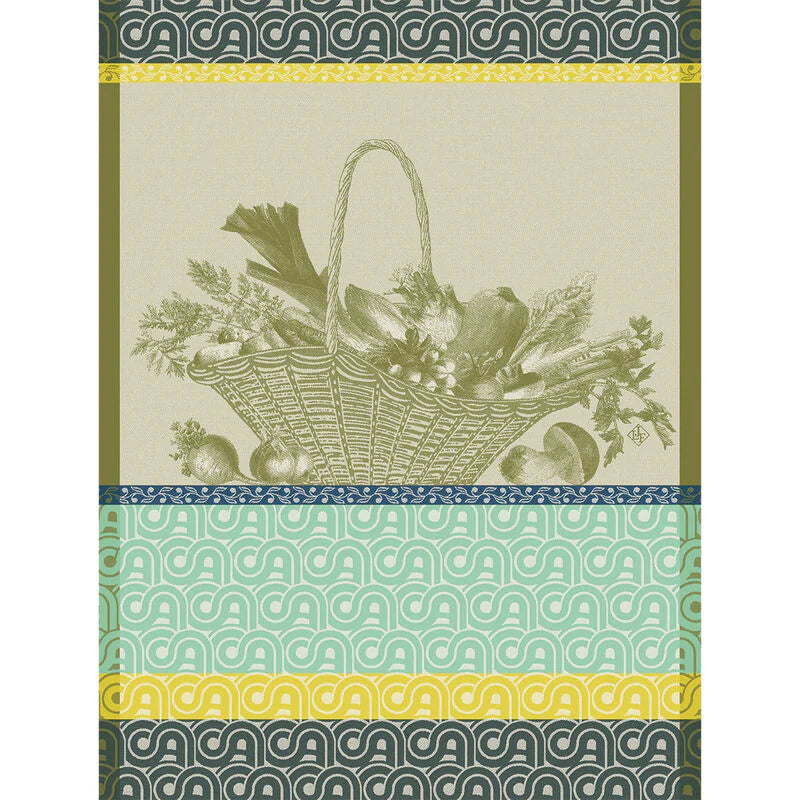 Le Jacquard Francais Winter Vegetable Garden Tea Towel, Green