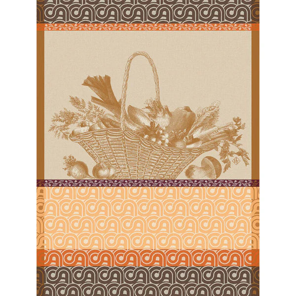 Le Jacquard Francais Winter Vegetable Garden Tea Towel, Orange