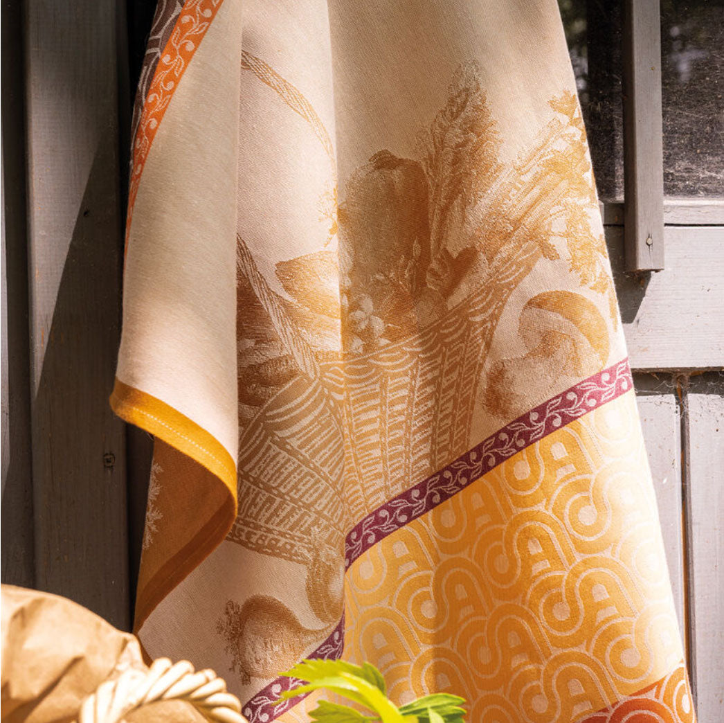 Le Jacquard Francais Winter Vegetable Garden Tea Towel, Orange