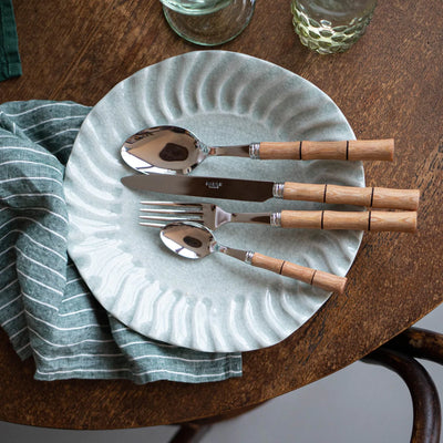 Sabre Bamboo Light Press Wood 5-Piece Flatware Set - Kitchen Universe