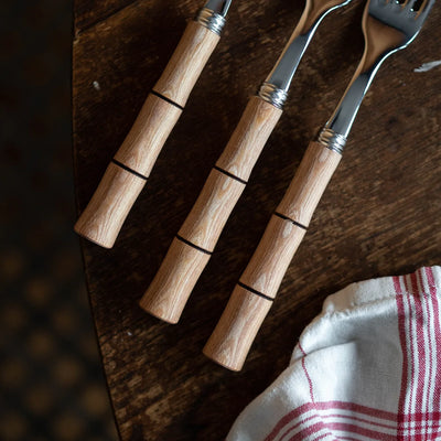 Sabre Bamboo Light Press Wood 5-Piece Flatware Set - Kitchen Universe