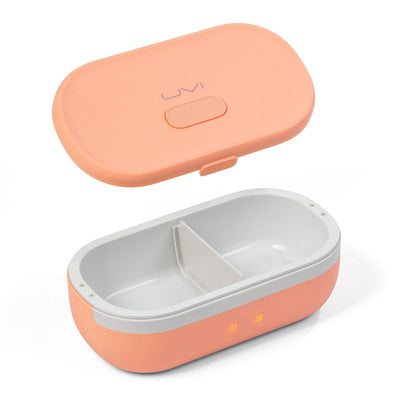 UVI Self Heating & Cleaning Lunch Box with UV Light, Salmon - Kitchen Universe