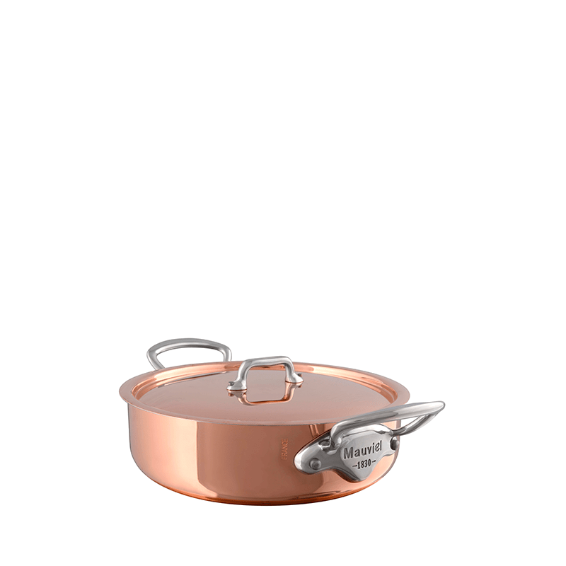 Mauviel M'heritage M150S Copper & Stainless Steel Rondeau w/Lid - Kitchen Universe