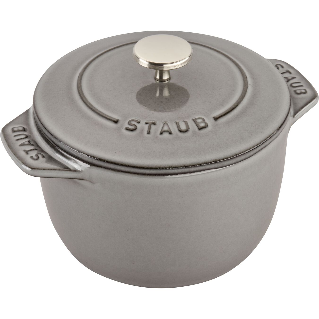 Staub Cast Iron Petite Oven, 0.75 qt, Graphite Grey - Kitchen Universe