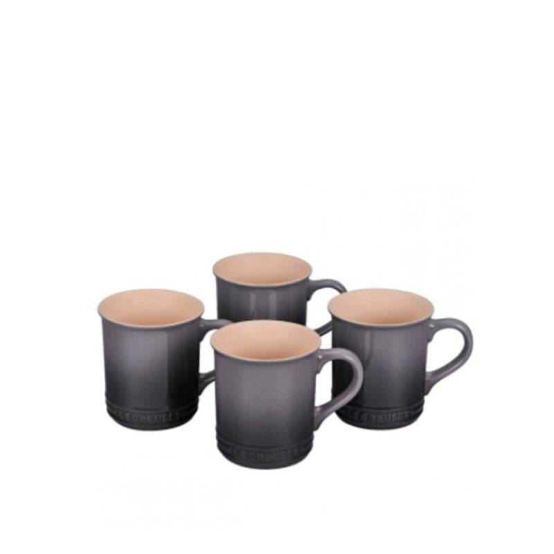 Le Creuset Stoneware Set of 4 Mugs, 14-oz, Oyster - Kitchen Universe