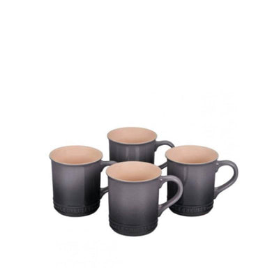 Le Creuset Stoneware Set of 4 Mugs, 14-oz, Oyster - Kitchen Universe
