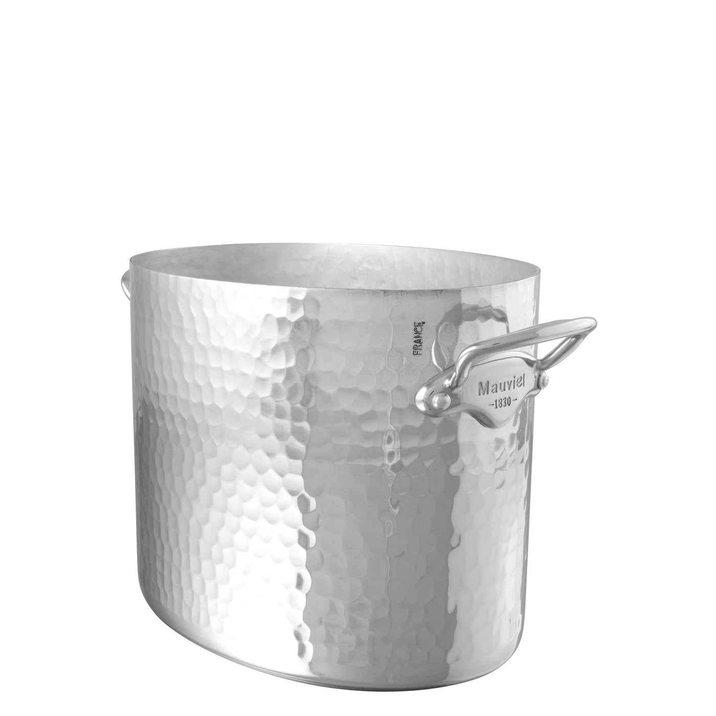 Mauviel M'30 Oval Champagne Bucket, Hammered Aluminum - Kitchen Universe