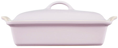 Le Creuset Heritage Stoneware Rectangular Casserole With Lid, 4-Quart, Shallot - Kitchen Universe