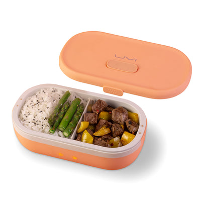 UVI Self Heating & Cleaning Lunch Box with UV Light, Salmon - Kitchen Universe