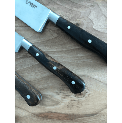 Laguiole en Aubrac Handcrafted 6-Piece Kitchen Knife Set With Ziricote Wood Handles & Magnetic Oak Block - Kitchen Universe