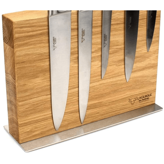 Laguiole Kitchen Knives Set of 5 with Magnetic Block