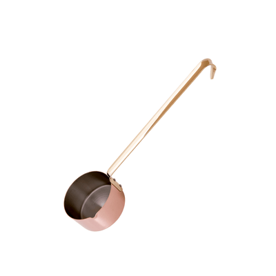 Mauviel M'mini Copper Small Saucepan w/Long Bronze Handle, 0.4-qt - Kitchen Universe