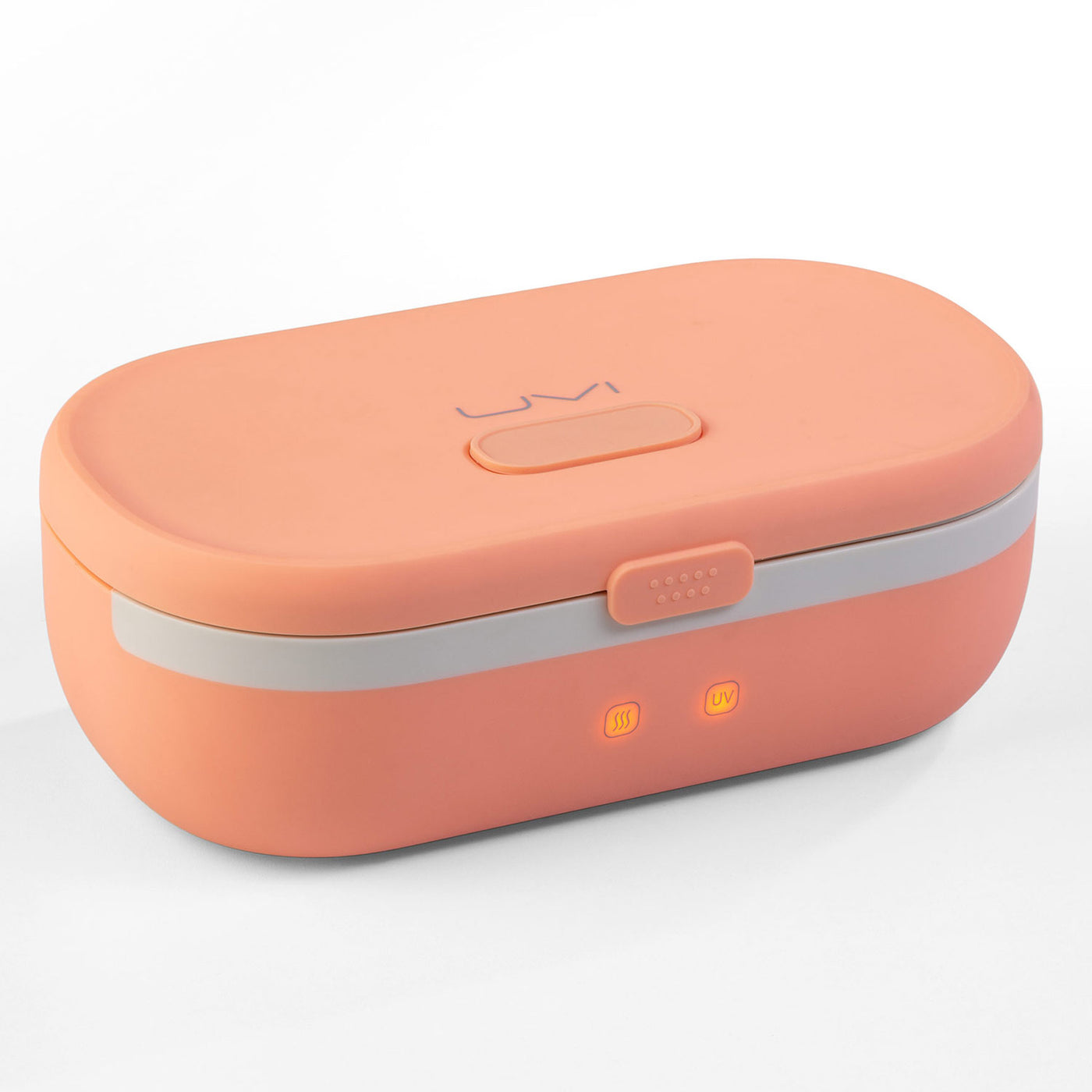 UVI Self Heating & Cleaning Lunch Box with UV Light, Salmon - Kitchen Universe