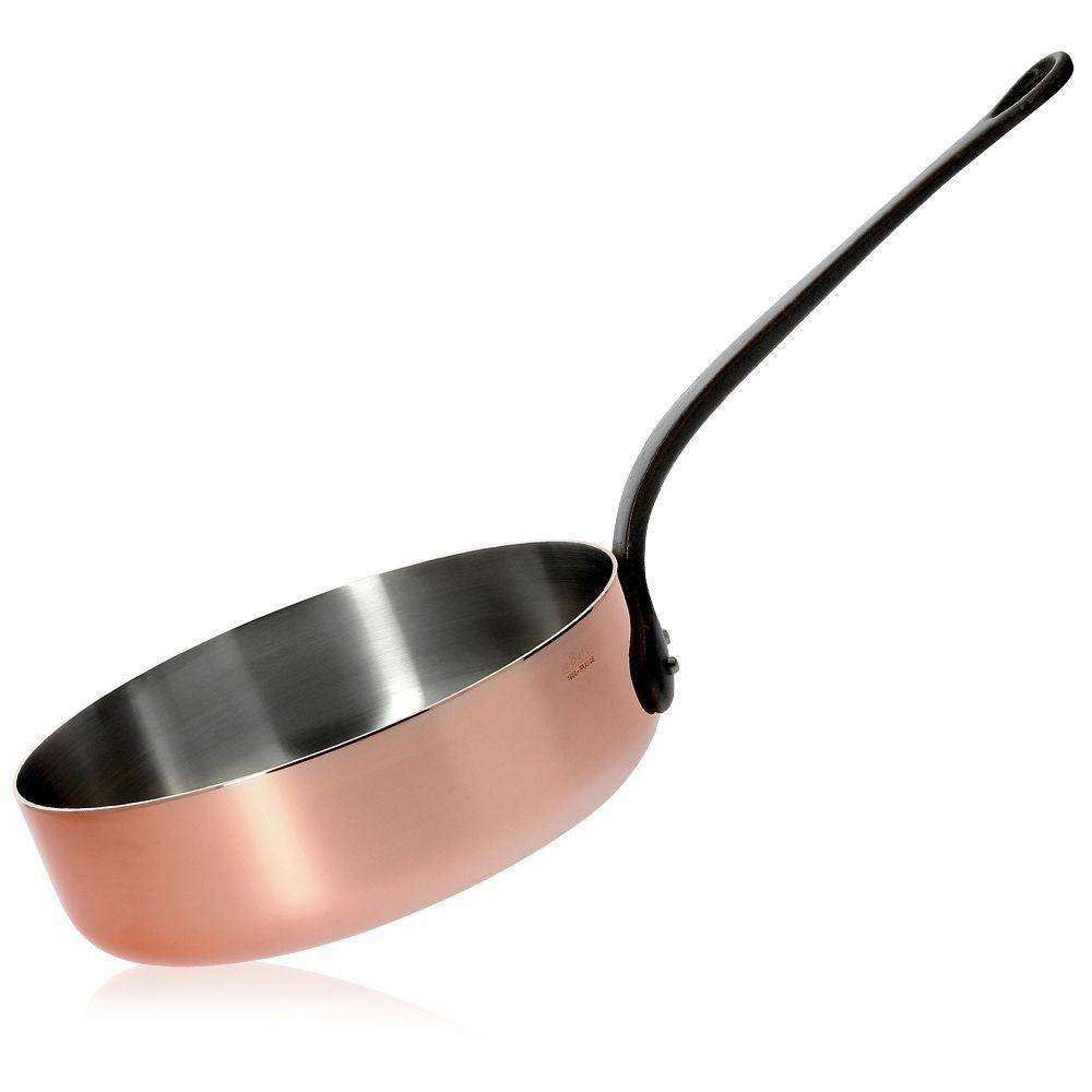 de Buyer Inocuivre Tradition Copper Saute Pan With Cast Iron Handle, 1-Quart - Kitchen Universe